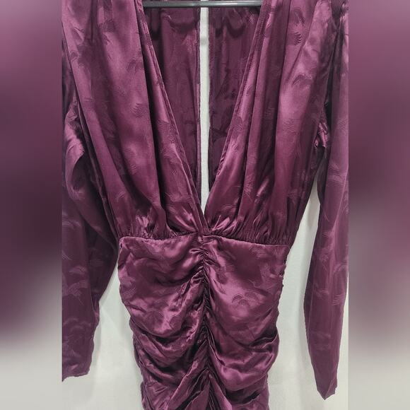 Ronny Kobo Plunge Neckline Michelle long sleeve Mini Dress Small - Picture 9 of 9